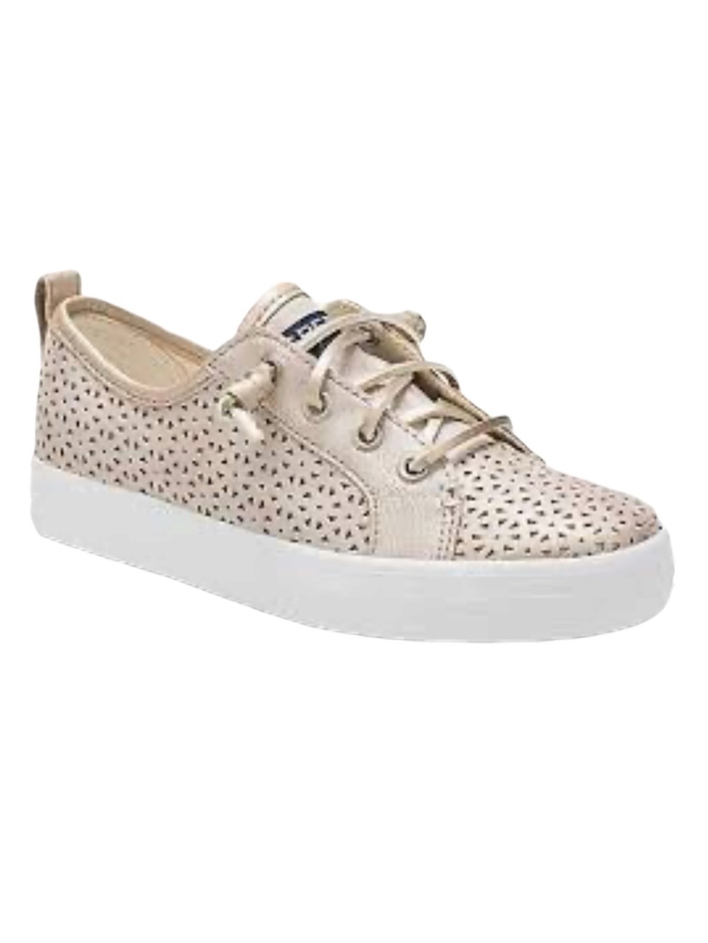 Sperry Girl’s Crest Vibe Rose Gold Perforated Slip-On Sneakers